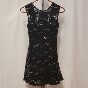 Xtraordinany Black Lace Sparkle Dress